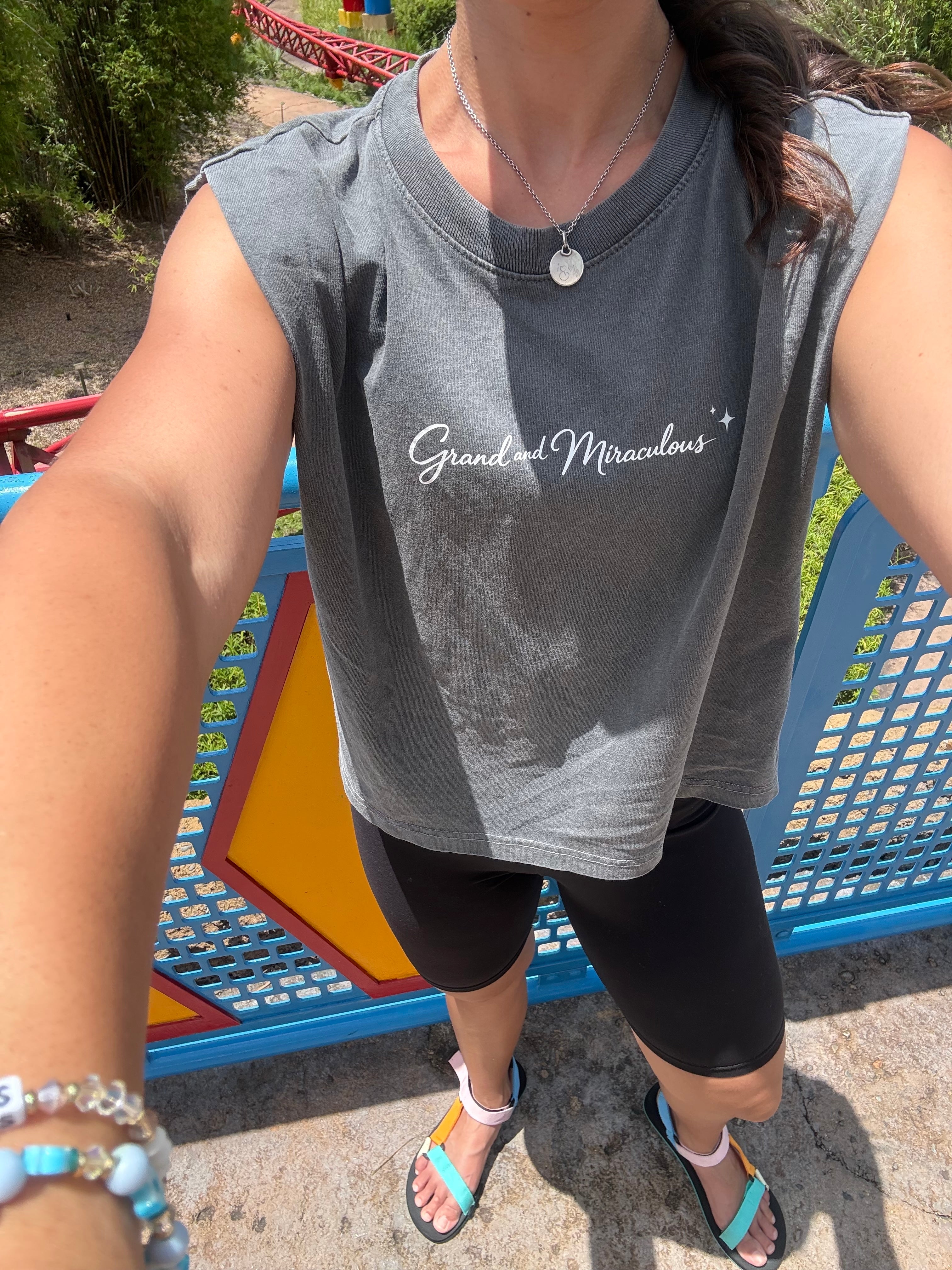 Grand and Miraculous Crop Muscle Tee - Thawing Threads