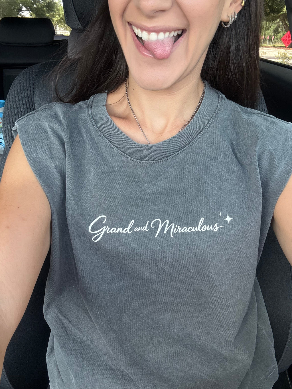 Grand and Miraculous Crop Muscle Tee - Thawing Threads